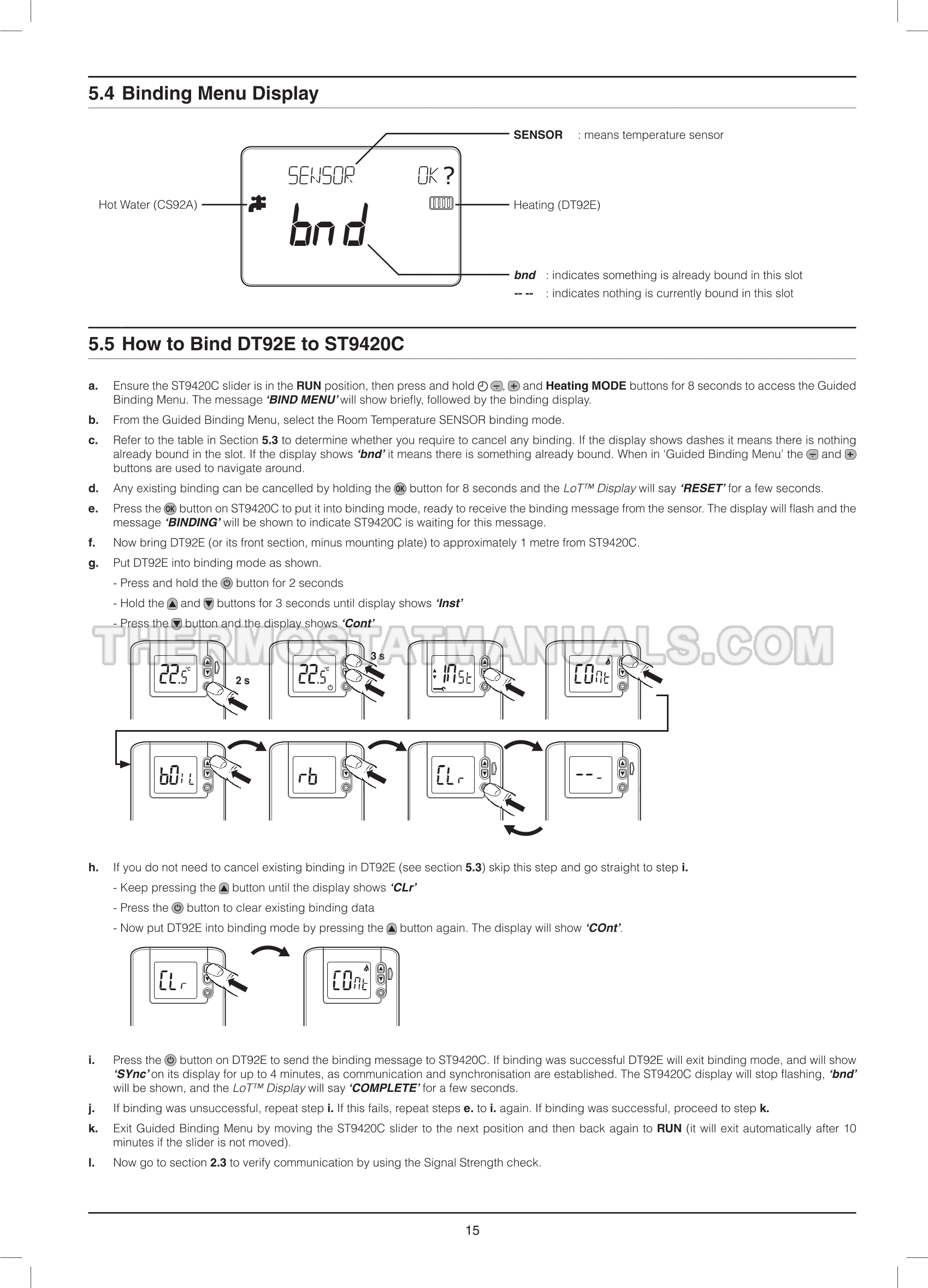 Honeywell ST9420C Installation Instructions