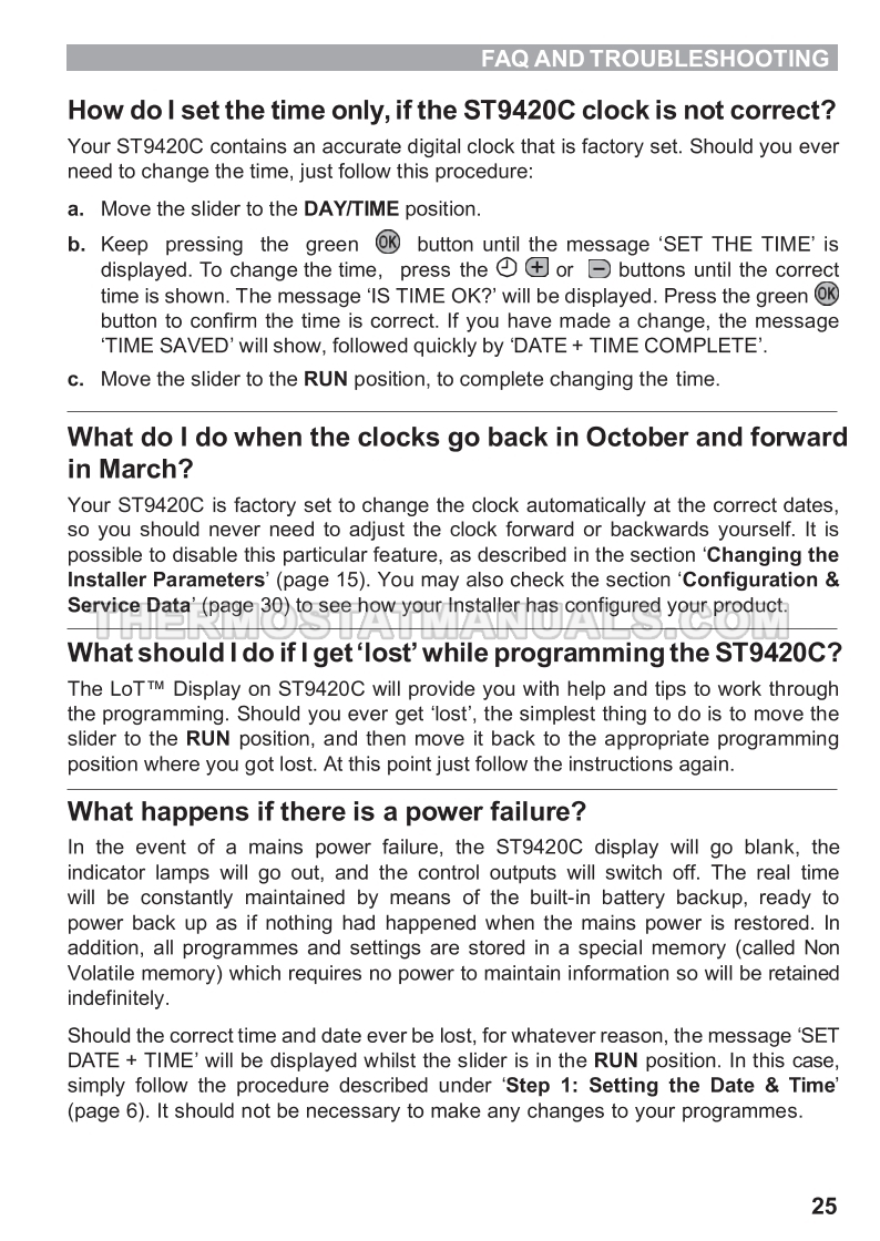 Honeywell ST9420C Home User Guide