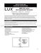 LUX DMH110b Installation and Operating Instructions